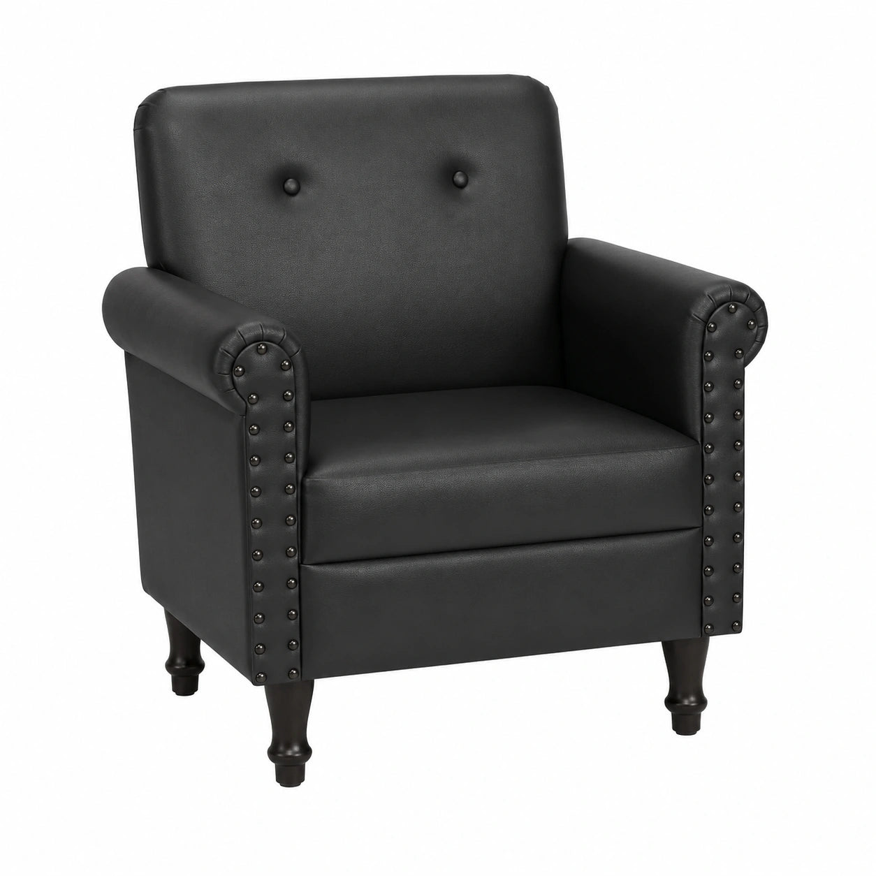 Eleganter Sessel mit dickem Büffelleder, Komfortpolsterung und stabilen Beinen, perfekt zum Entspannen