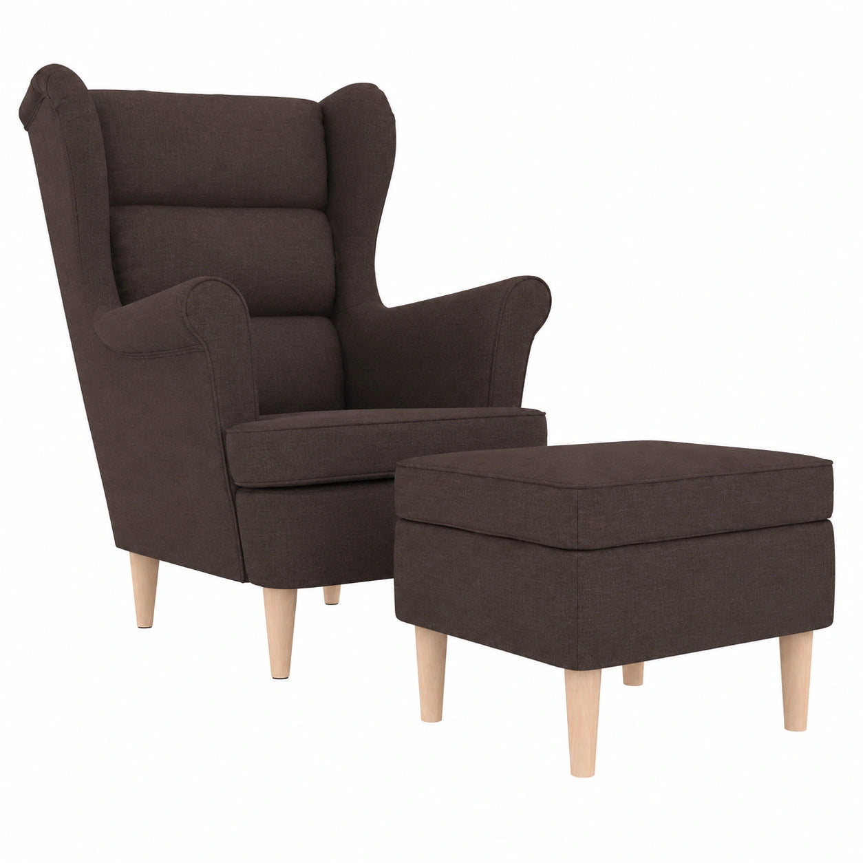 Ergonomischer Dunkelbrauner Sessel mit Fußstütze und Hochwertiger Polsterung