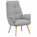 Eleganter Polstersessel in Hellgrau mit Armlehnen, 69x74x93 cm, ideal für Wohnzimmer oder Büro