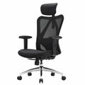 Ergonomischer Bürostuhl von SIHOO mit Einstellbarer Lordosenstütze und Kopfstütze, Wippfunktion, bis 150 kg Belastbar