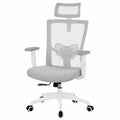 Ergonomischer Bürostuhl mit Kopf- und Lendenstütze, verstellbaren Armlehnen, drehbar, belastbar bis 150 kg