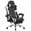 Ergonomischer Gaming-Stuhl mit Massagefunktion und verstellbaren Armlehnen, bis 180 kg belastbar, Weiß