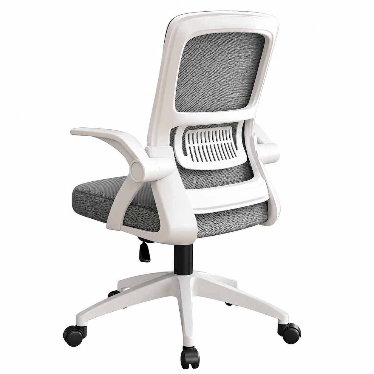 Ergonomischer Bürostuhl mit Mesh-Rückenlehne und Klapparmlehnen, ideal für Homeoffice