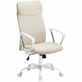 Ergonomischer Drehstuhl von SONGMICS, höhenverstellbar und neigbar, gepolsterter Sitz, bis 120 kg belastbar, Cappuccino Beige