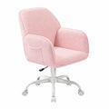 Ergonomischer Bürostuhl in Rosa - Höhenverstellbar, 360° drehbar, mit Armlehnen und leisen Rollen