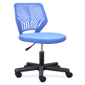 Ergonomischer Bürostuhl mit Rückenlehne, höhenverstellbar, drehbar, bis 136 kg, ohne Armlehnen, Blau