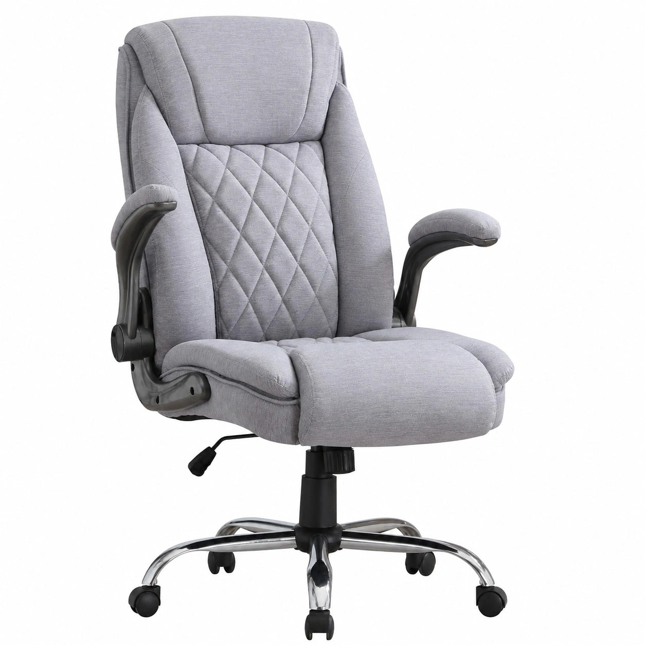Bosmiller Ergonomischer Schreibtischstuhl mit Hoher Rückenlehne, Verstellbar, für 180KG, Breite Sitzfläche, Klappbare Armlehnen