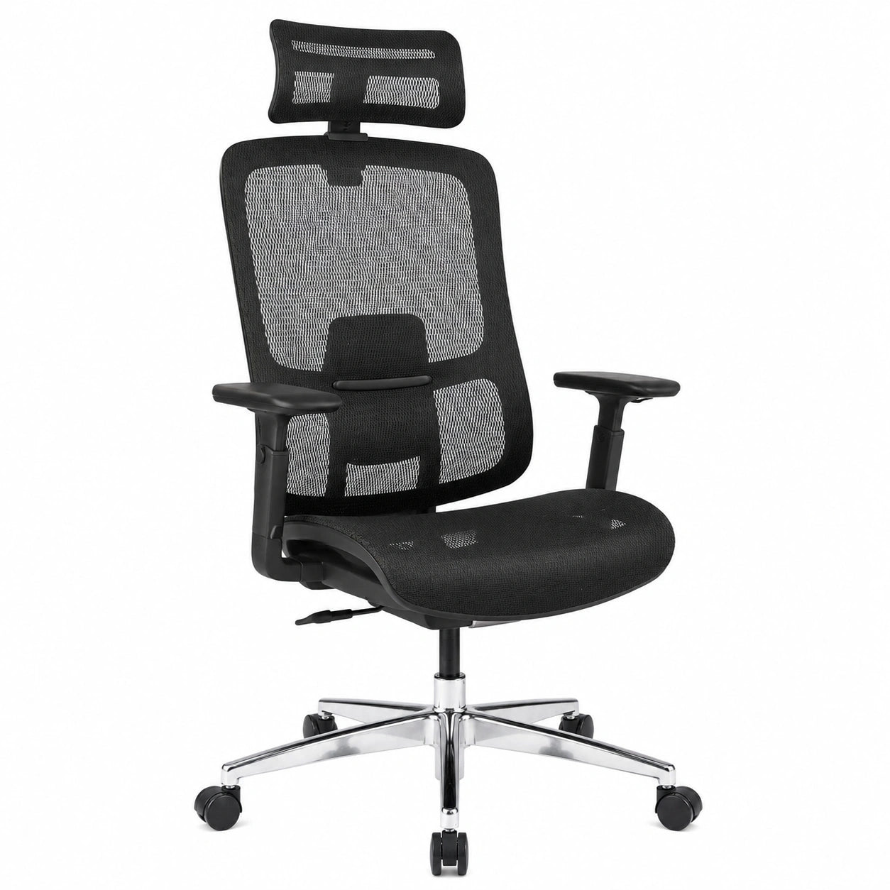 Ergonomischer Bürostuhl für Große mit Verstellbarer Rückenlehne und Lordosenstütze, Belastbar bis 150kg